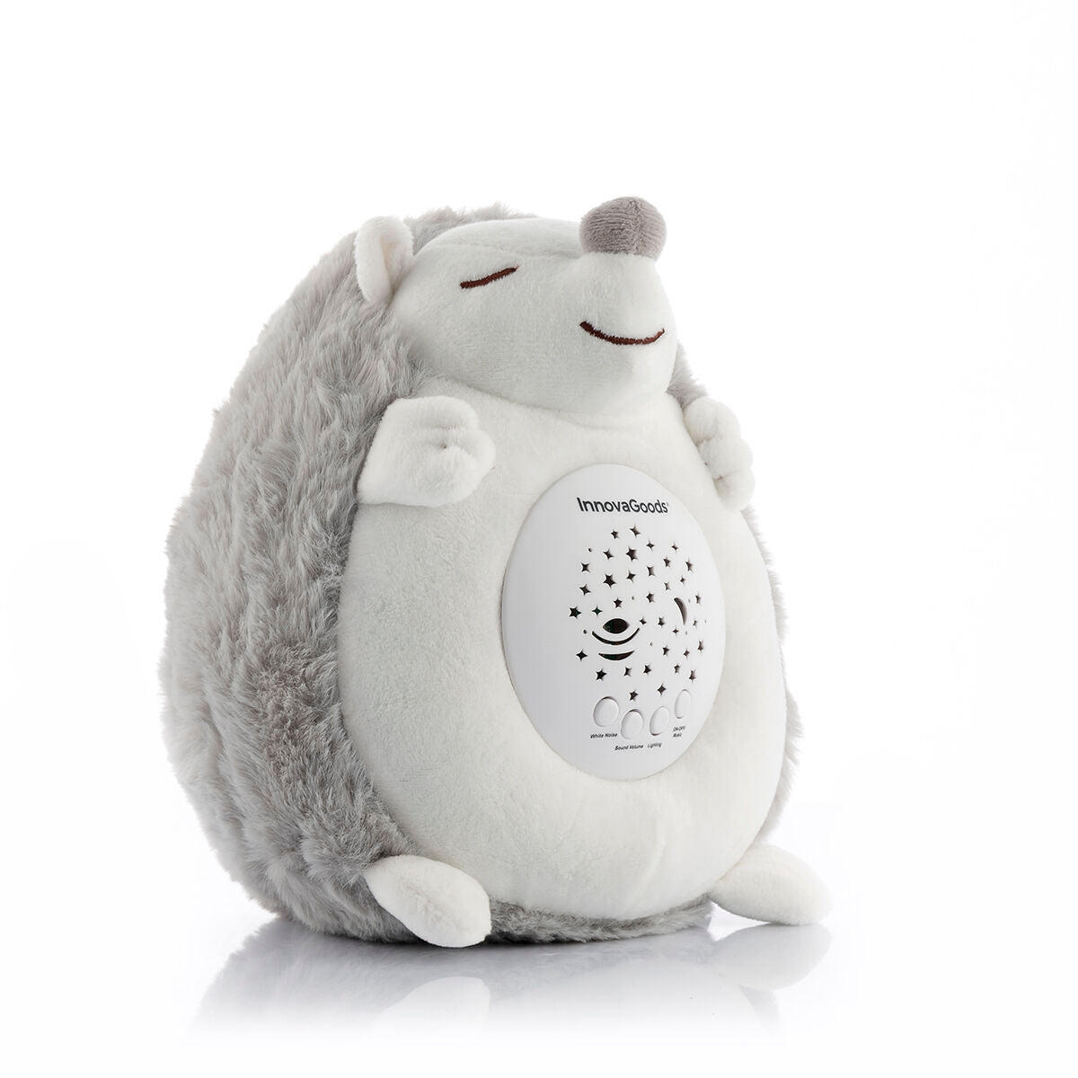 Innovagoods Hedgehog Knuffel Met Witte Ruis En Nachtlampprojector Spikey Innovagoods